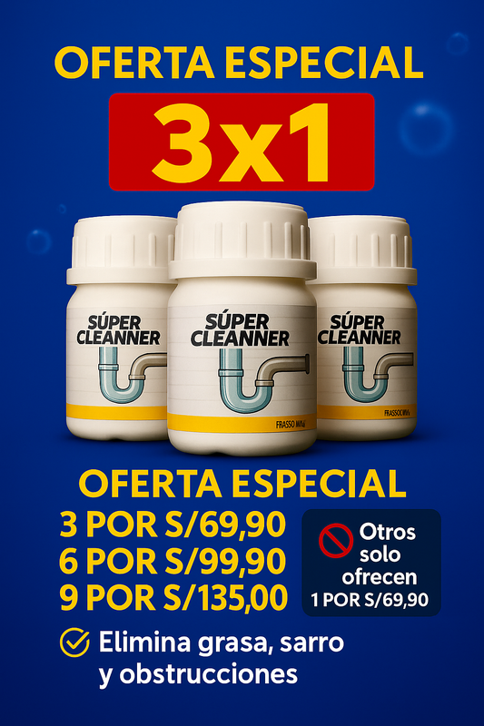 🎉 PROMO 3x1 Aniversario – Desatorador de Tuberías Súper Cleaner + Regalo Exclusivo | Importado de USA ✅