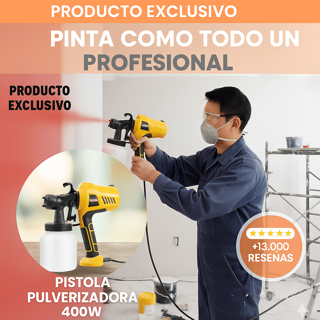 Pistola pulverizadora eléctrica de alta potencia ⚡🎨